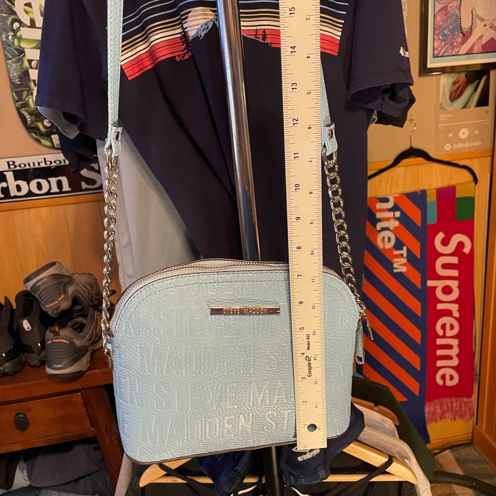Beautiful Steve Madden blue faux leather bag - Picture 5 of 10